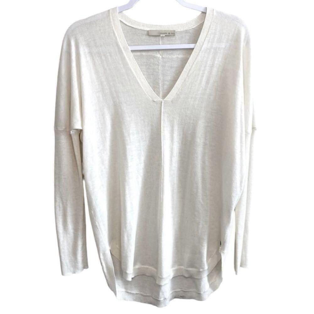 Monk & Lou - Cream Merino Wool Oversized Knit Sweater - M -China